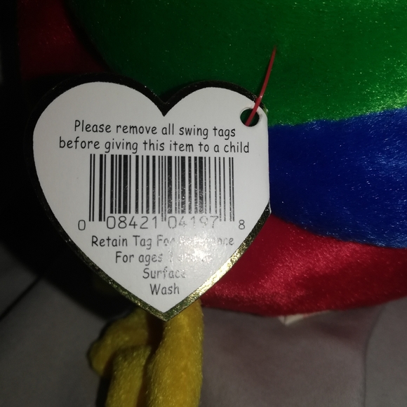 Vintage TY Beanie Baby 'Jabber' the Parrot - Picture 6 of 6